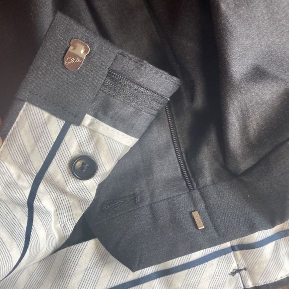 Mens Brooks Brothers Regent Fit Charcoal Reda Flexo Merino Wool Trousers 42x27 - Picture 12 of 13